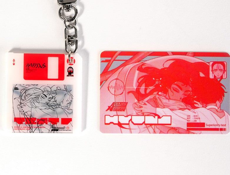 Alien Stage : Floppy Disk Acrylic Keyholder+Recognition Card Set