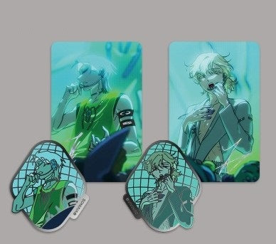 pre-order][Aniplus Cafe] Alien Stage : Metal Badge + Photo card