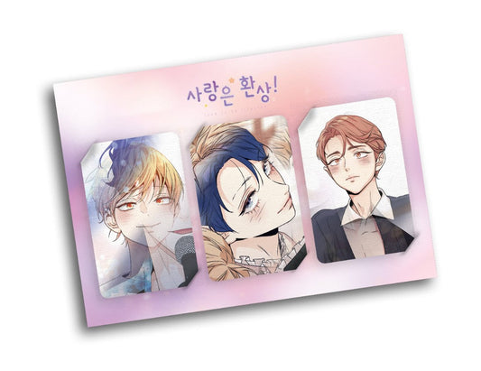 [in stock][collaboration cafe] Love Is an Illusion! : Lenticular Photo card set