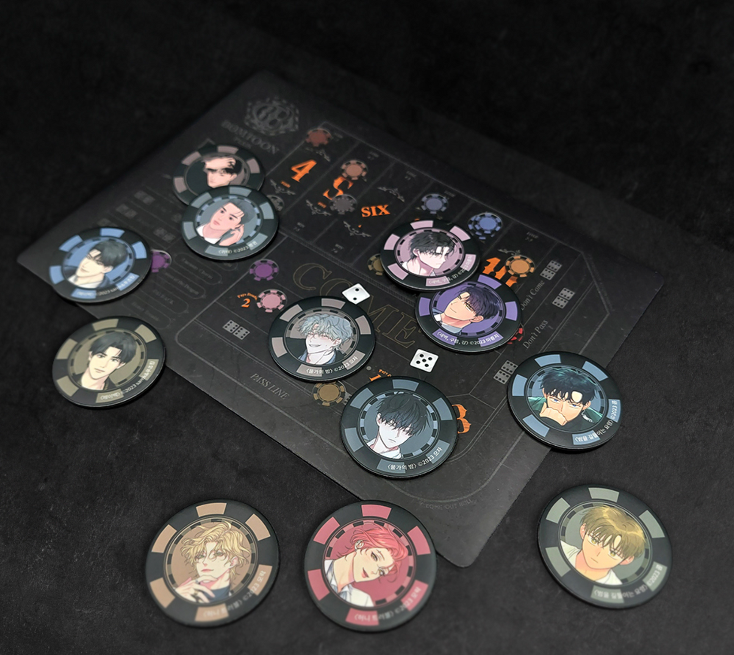 BOMTOON PLUS : casino chips magnet set