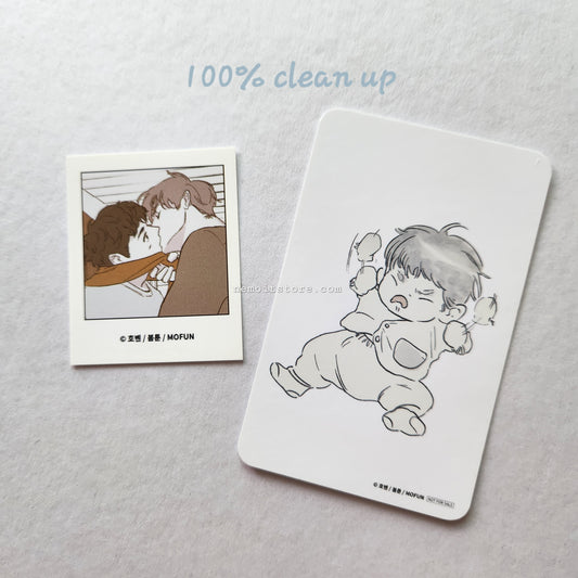 100% Clean up!(Mr. 100% Perfect!) : Photo card from Collab cafe