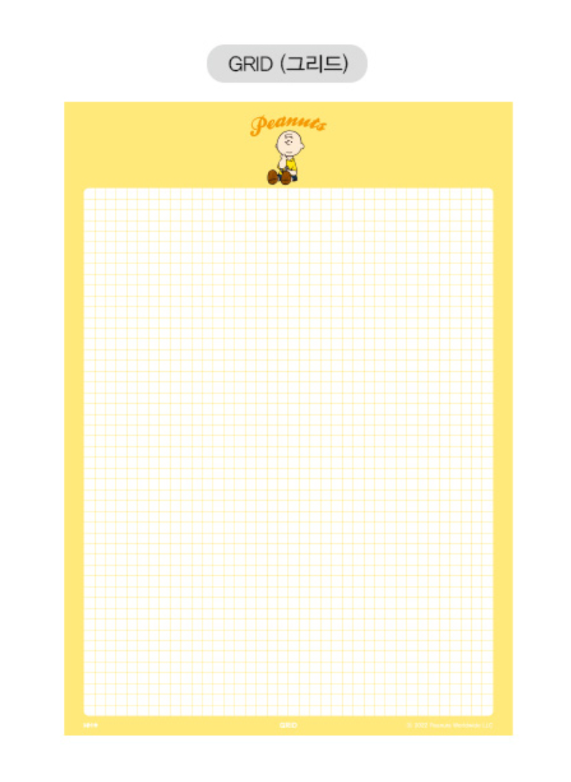 Peanuts B5 Notes Memo pad 8 Types