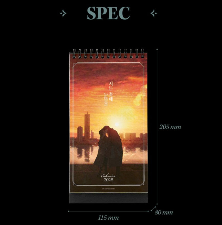 Tears on a Withered Flower : 2026 Desk Calendar