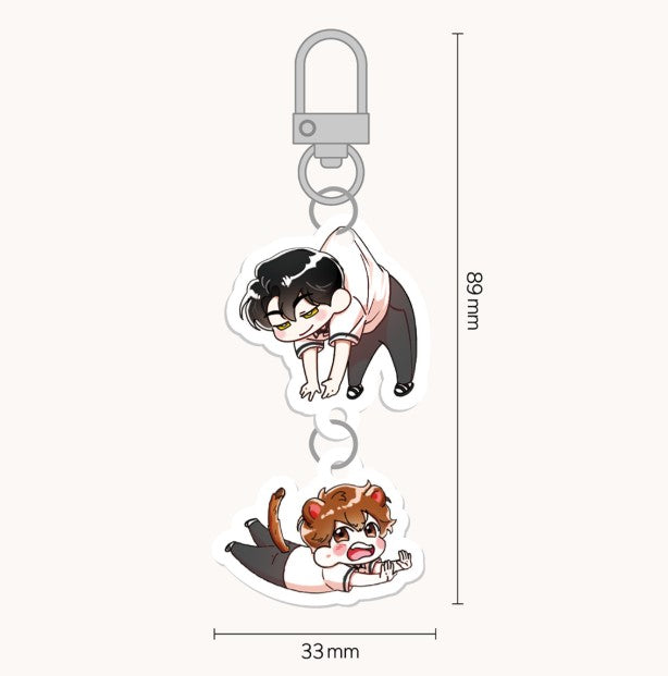 He Might Bite! : Couple Acrylic Keyring