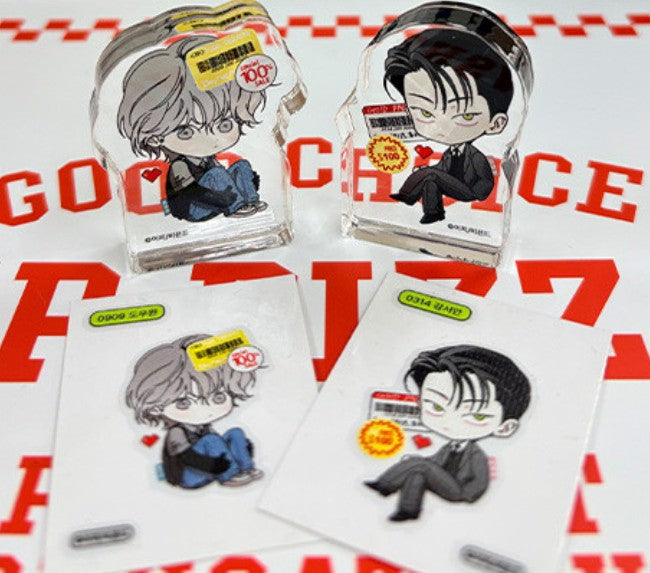 The Pizza Delivery Man and the Gold Palace : 2 Stickers & Mini Acrylic