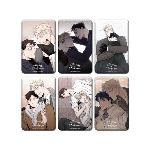 Roses and Champagne : Square Can Badge 6 types