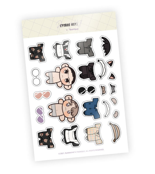 RUNWAY HIT : Dress up Sticker(Changing Clothes 2 Stickers)