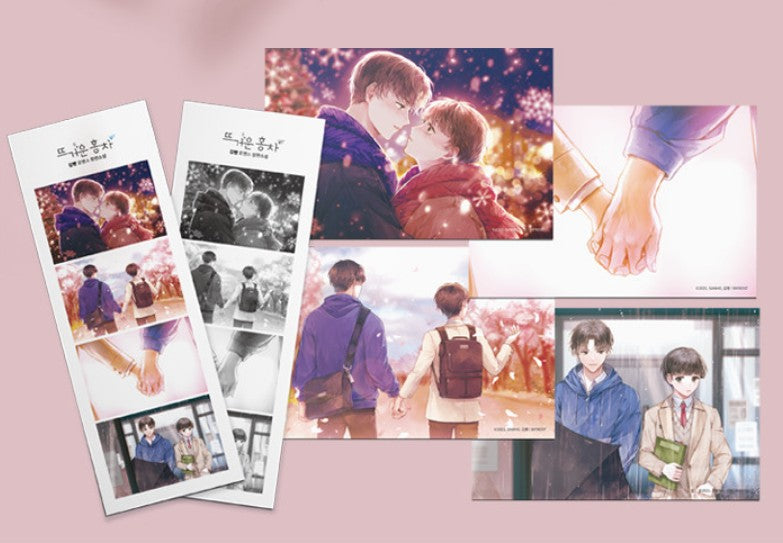 Hot Black Tea : 4 cut or postcard set(D type) – nemo it store