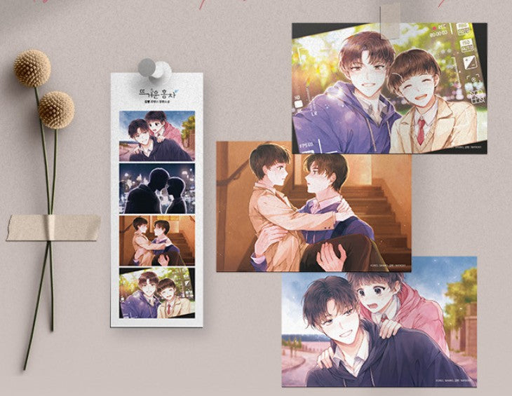 Hot Black Tea : 4 cut or postcard set(E type) – nemo it store
