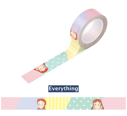 FLYING WHALES Anne of green gables Washi tape, 6 types