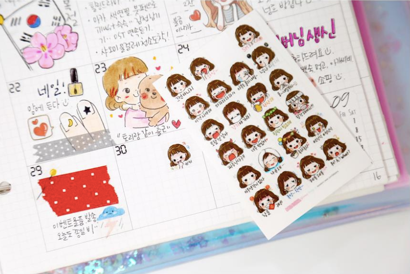 LALLAYENA Cute girl sticker