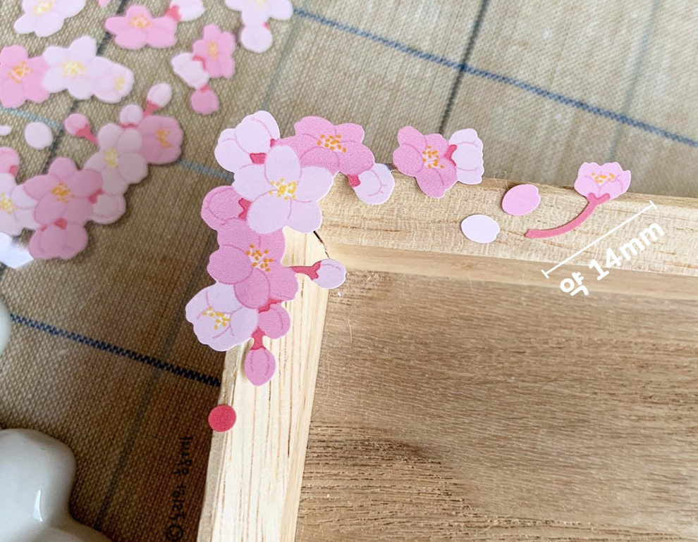 WITH NORI Cherry blossom flower seal sticker
