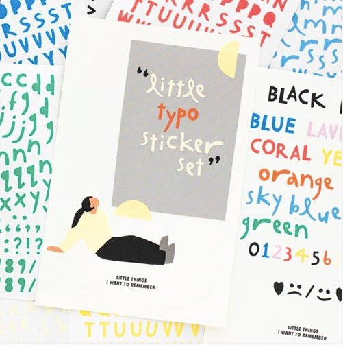 LIVEWORK Typo Alphabet and Number sticker 10sheets set