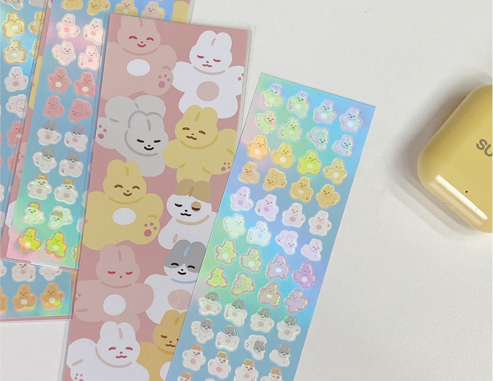 HEEHEECLUB Rabbit Hologram sticker