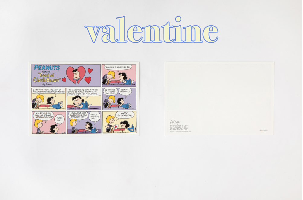 Peanuts Cartoon Post Card, 4 Types