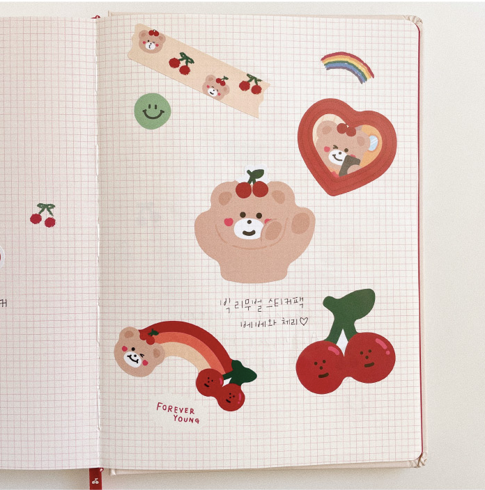 MALLING BOOTH Big removable sticker, Bebe and Cherry