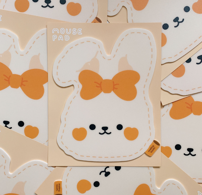 MALLING BOOTH Hato Mouse pad, Rabbit Hato