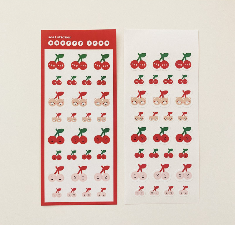 MALLING BOOTH Cherry glossy seal sticker