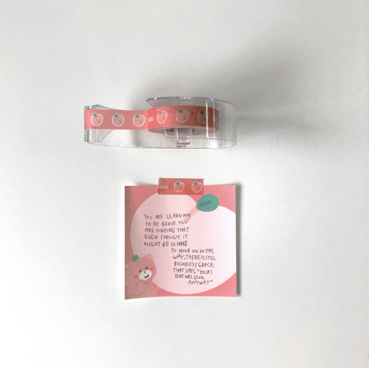 MALLING BOOTH Peach Bear Pink memo pad