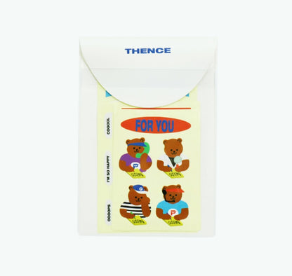 THENCE Vintage Sticker_Teddy Bear Ver.5, Thence Sticker set (6 Sheets)