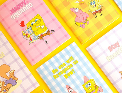 Sponge Bob SquarePants Grid Note, 64p Small Note Book, Spongebob mini Notepad