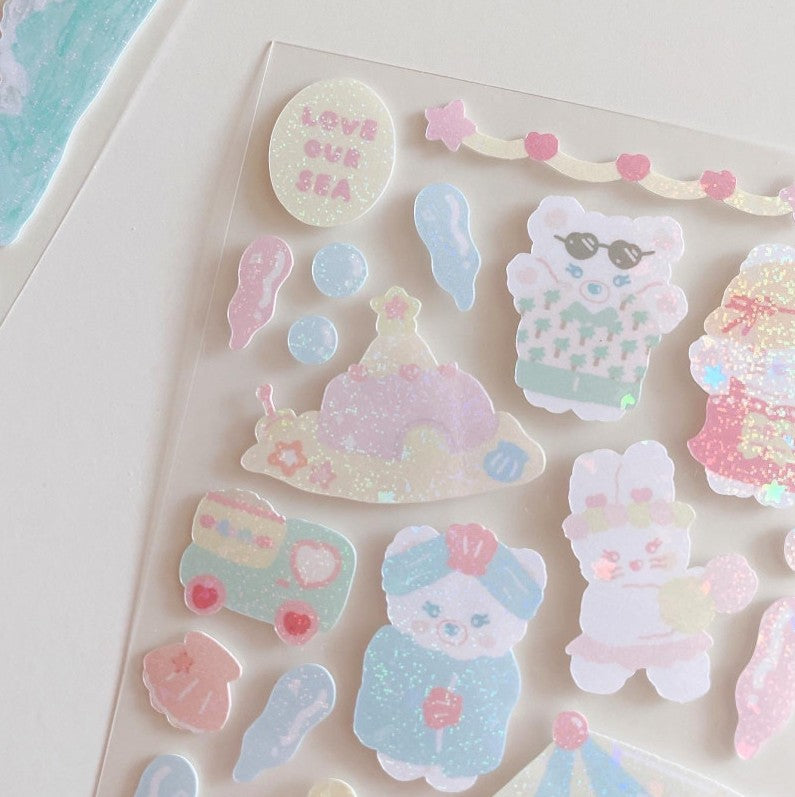 Sun Factory Summer Beach Removable Sticker