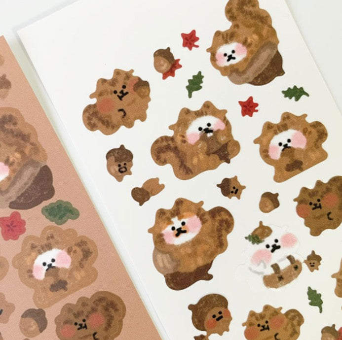 SOSOROUN Acorn Cat Seal Sticker