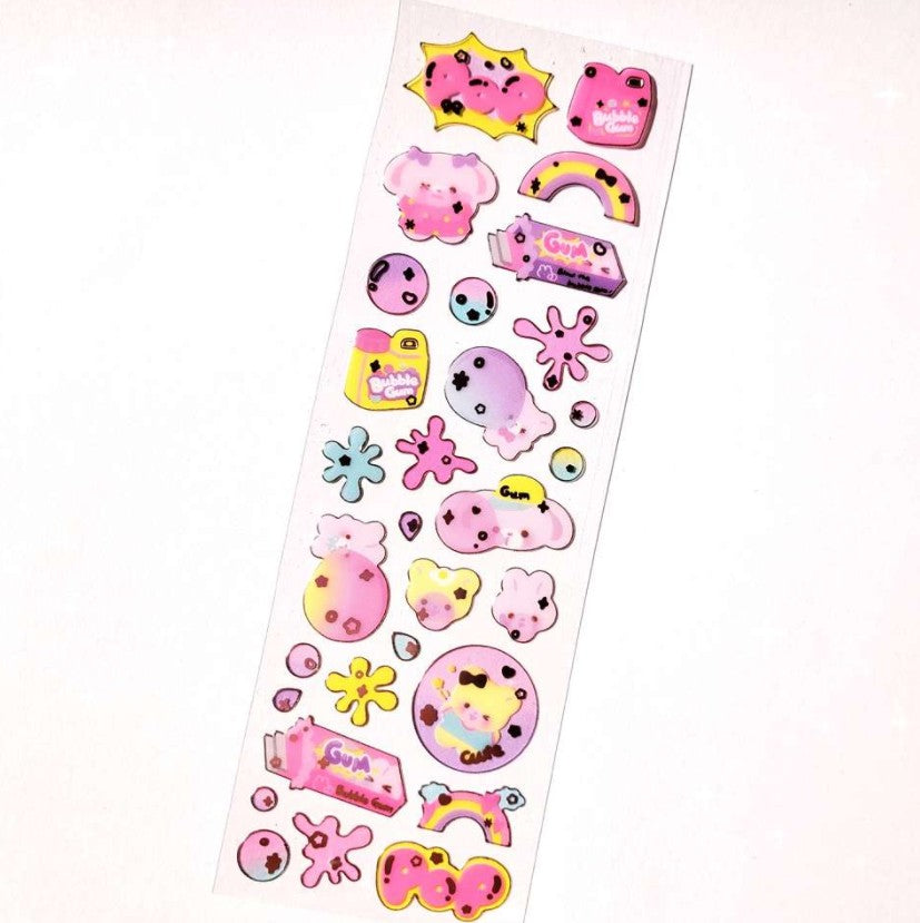 SEOLKEE ILLUST Bubble Pop Gold Foil Seal Sticker