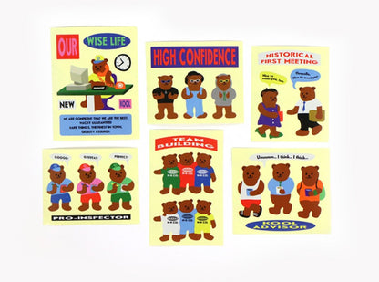 THENCE Vintage Sticker_Teddy Bear Ver.3, Thence Sticker set (6 Sheets)