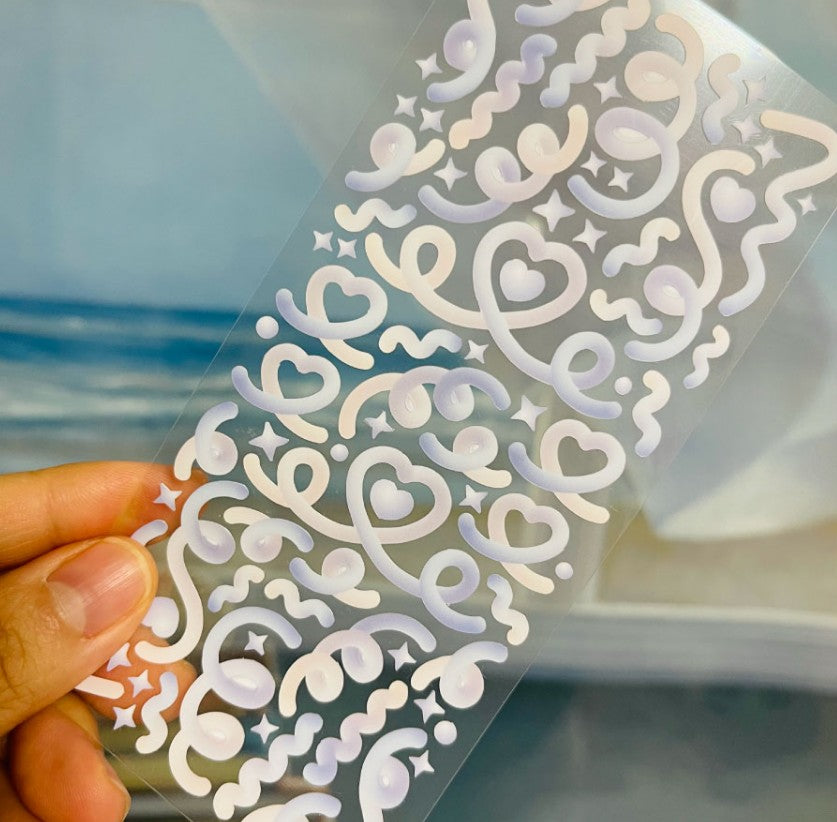 Purple Gradation Confetti sticker