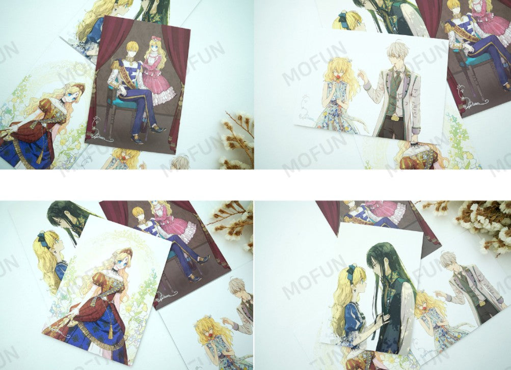 Who made me a princess(One day I became a princess) : A5 Illustration Artboards Set + 3 postcards