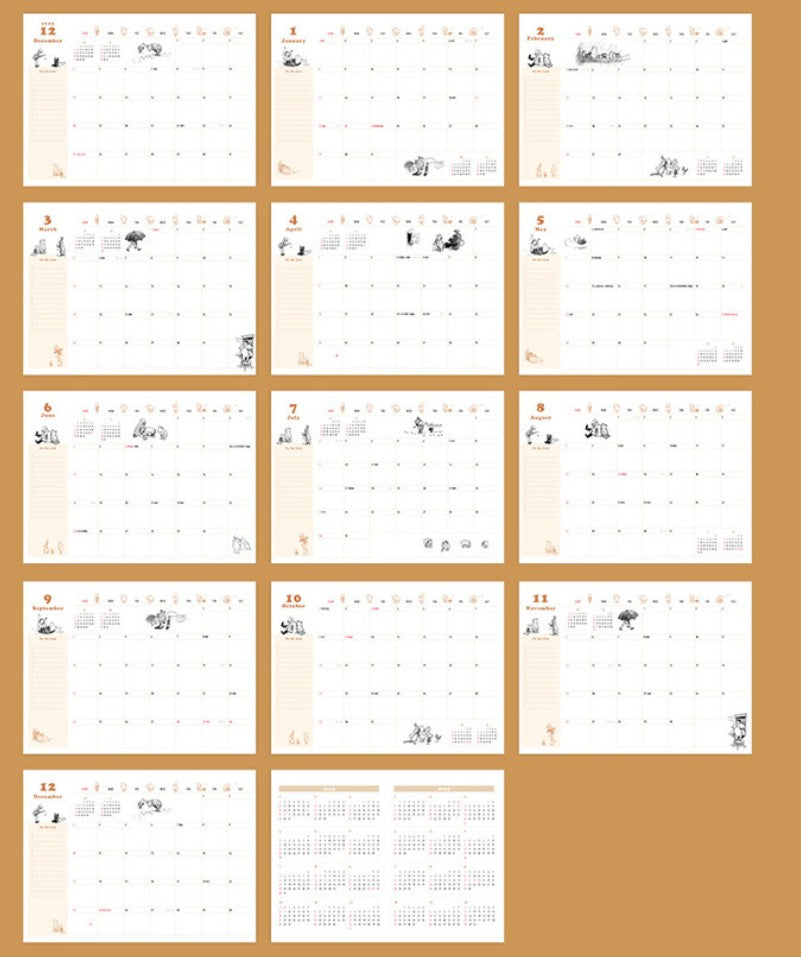 Winnie the Pooh 2023 Desk Calendar