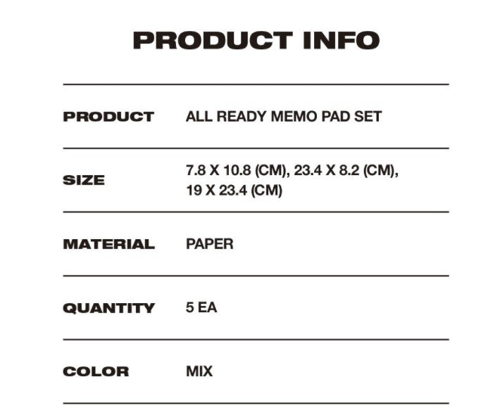 THENCE All Ready Memo Pad Set, Sticky Notes Pad, Writing Pads Set