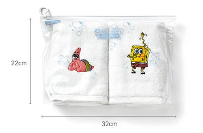 Sponge Bob SquarePants 2 Piece Face Towel, spongebob hotel towel, High quality 2 Types