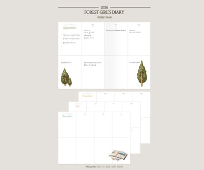 [pre-order][Tumblbug] 2026 Forest Girls Diary & Calendar by Aeppol