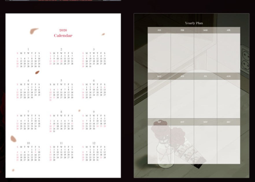 Tears on a Withered Flower : 2026 diary, Planner