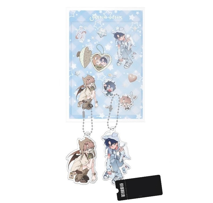[Be On Cafe] Sketch(off the record) : Acrylic Keyring 2P + Sticker