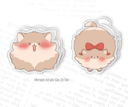 [Pre-order][collaboration cafe] A World Without You : Mongsil Acrylic Clip 2p Set