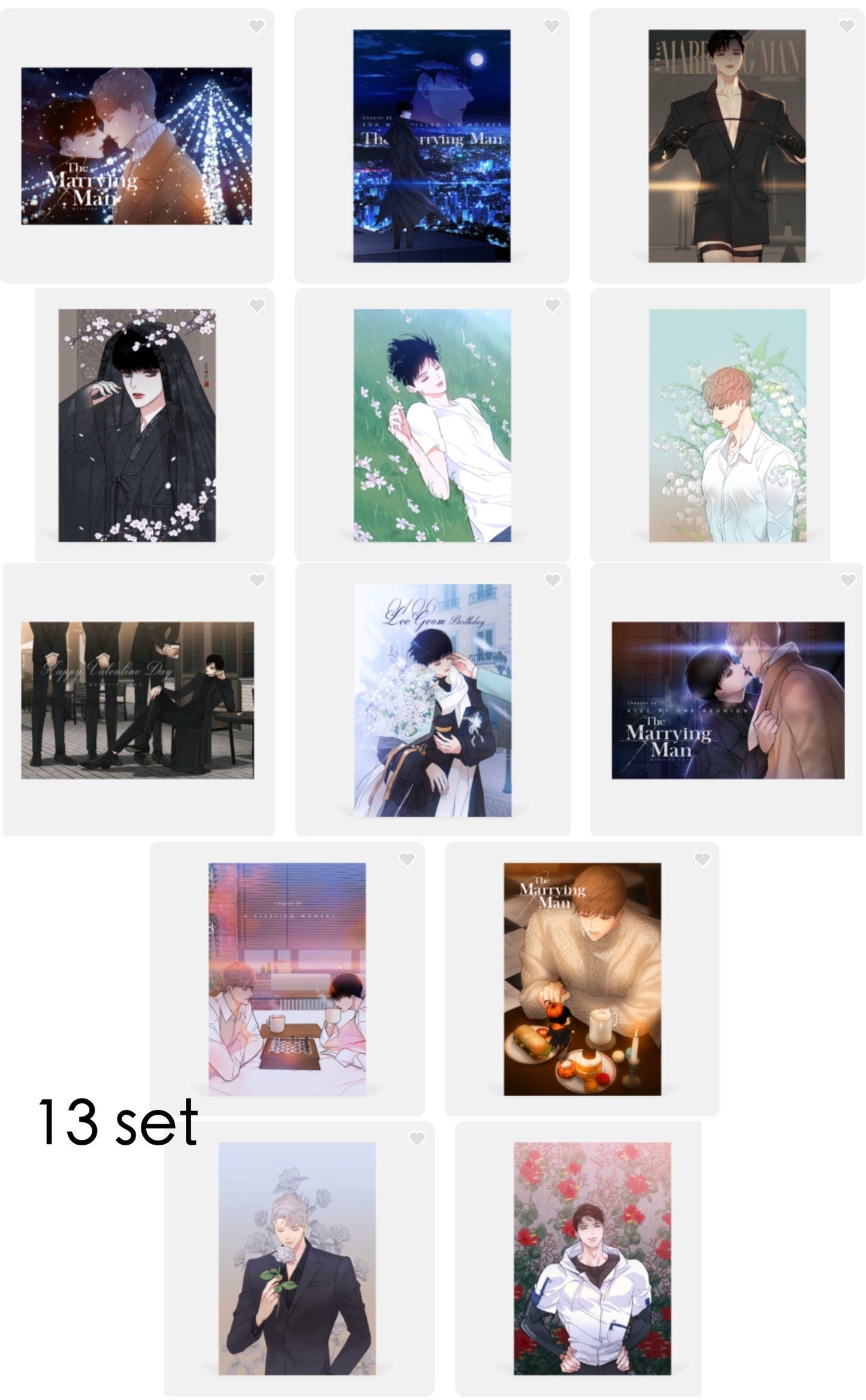 Missing Love: The Marrying Man : Postcards set Ver.2