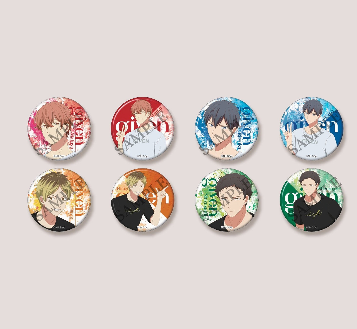 [POP-UP] Given Exhibition : Character Badge Collection, 8 types