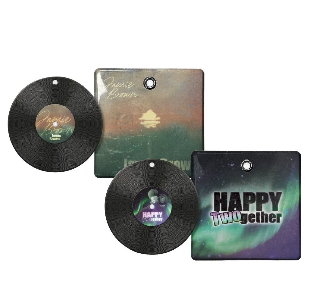 [Be On Cafe] Happy Twogether : Vinyl Record Keyring Set