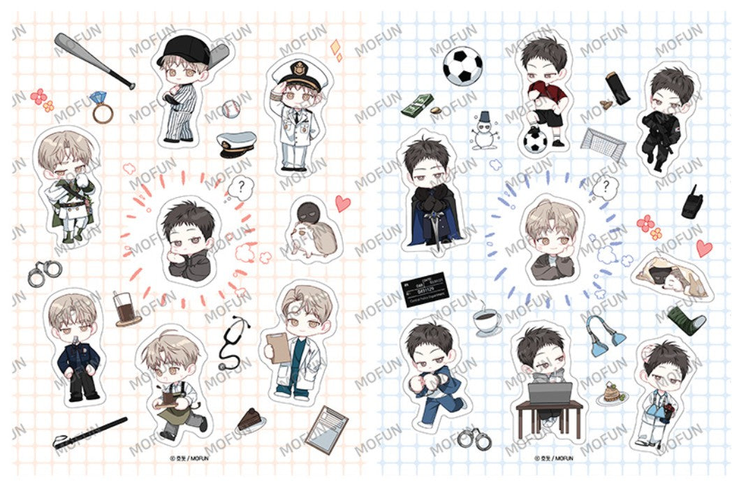 [pre-order][collaboration cafe]Between the Lines : sticker postcard set(Between the delusion and reality Set)