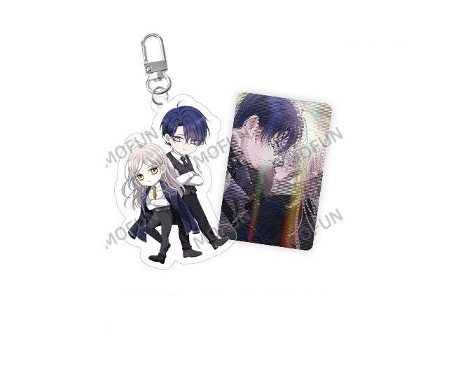 [pre-order][cafe event] Charlotte and Her 5 Disciples : acrylic keyring + lenticular photo card