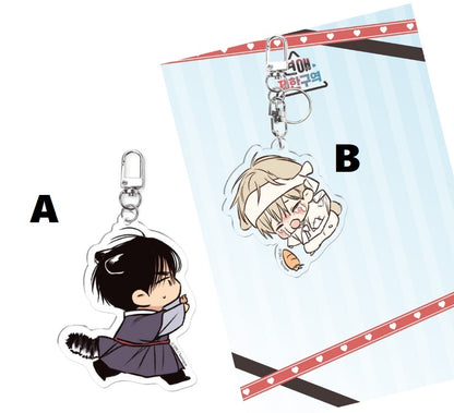[in stock][collaboration cafe] No Love Zone × Daily Part-Time Job : No Love Zone  SD Acrylic Keyring