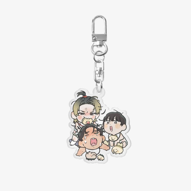 [pre-order] Prison Breakfast : Hedgehog Family Acrylic Keyring