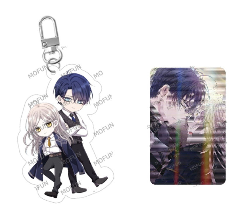 [pre-order][cafe event] Charlotte and Her 5 Disciples : acrylic keyring + lenticular photo card