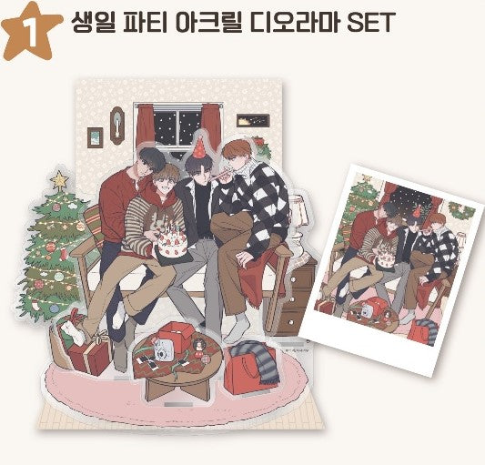 [Polarfox Cafe] Between the Stars(Brightest Day : Hyesung) : Birthday Party Acrylic Diorama Set