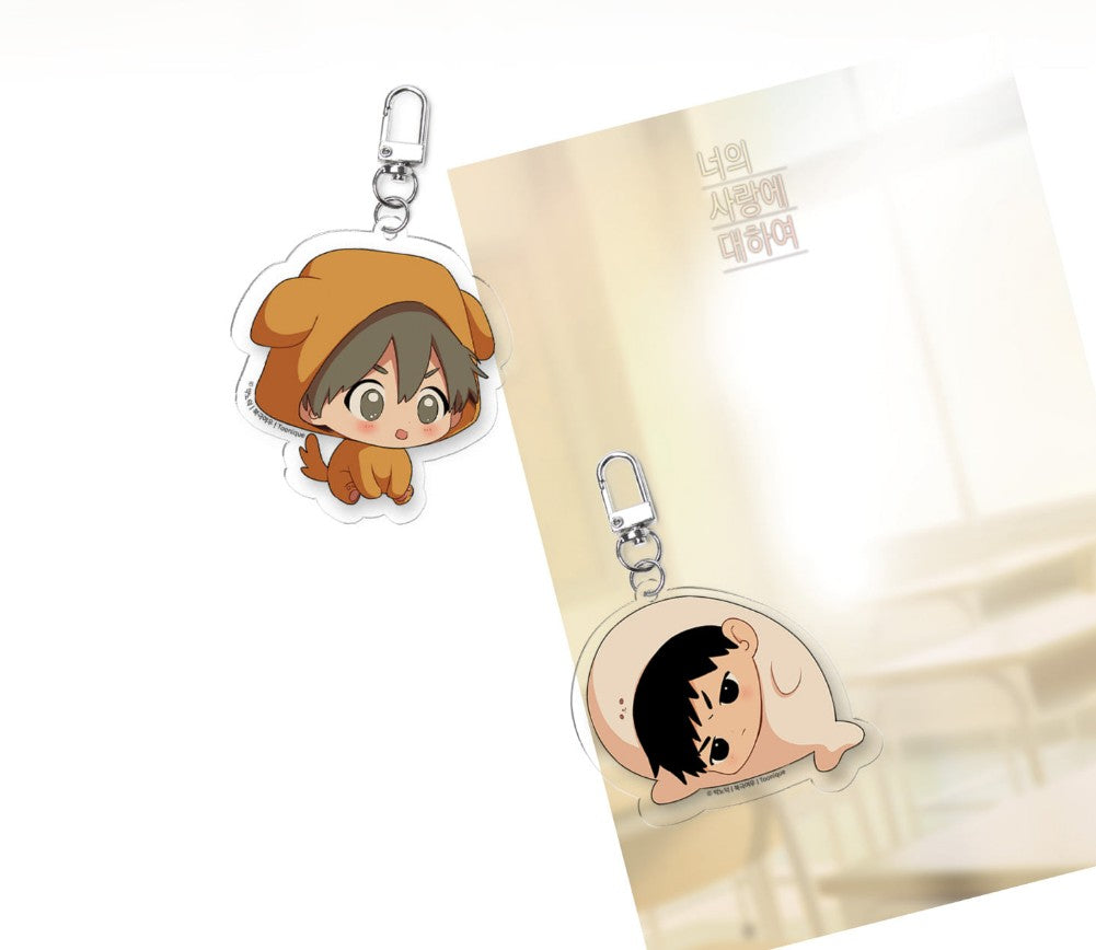 [in stock][collaboration cafe] The Shape of Your Love × The Shape of Sympathy : SD Acrylic Keyring