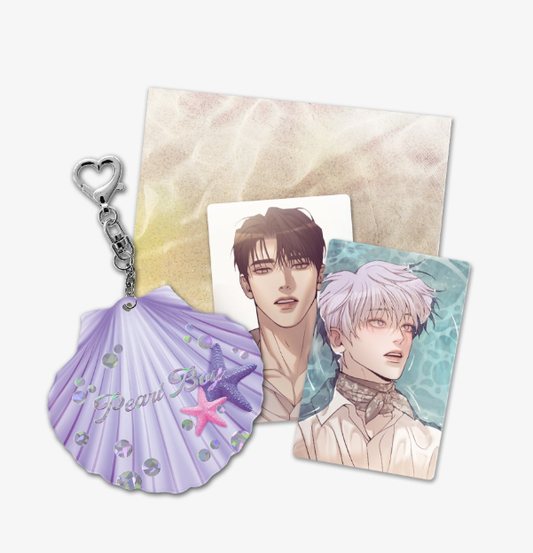 [LEBOM CAFE] Pearl Boy : Shell Mirror Keyring Package