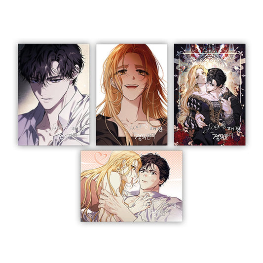 [pre-order][collaboration cafe] I Tamed My Ex-Husband's Mad Dog : Illustration art board set(4p)